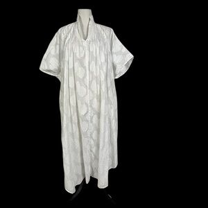 Vintage 1980s Christian Dior White Caftan Women's One Size Fits All
